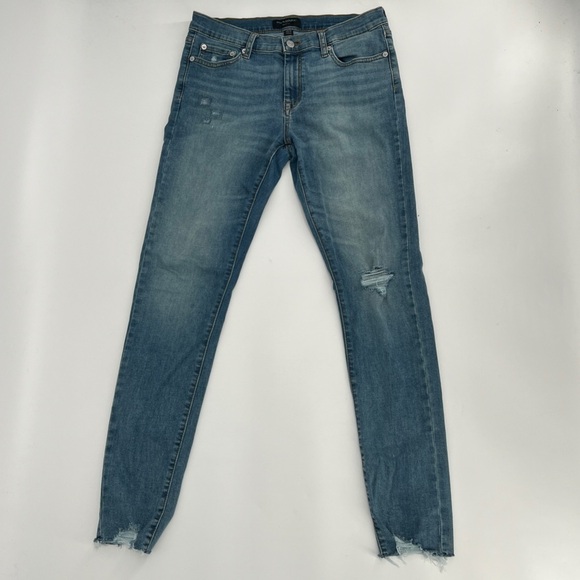Banana Republic Distressed Rough Hem Skinny Fit Jeans Size 28 Women’s - Picture 1 of 5